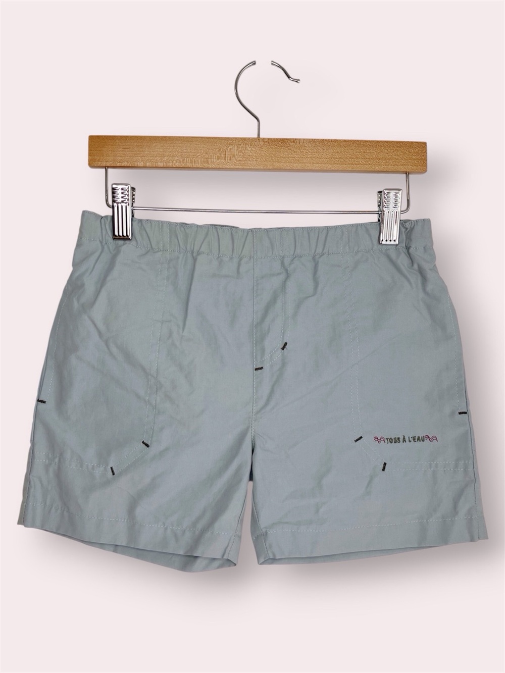 NWT Jacadi Ministre II swim trunks boys light blue mesh lined size 2Y